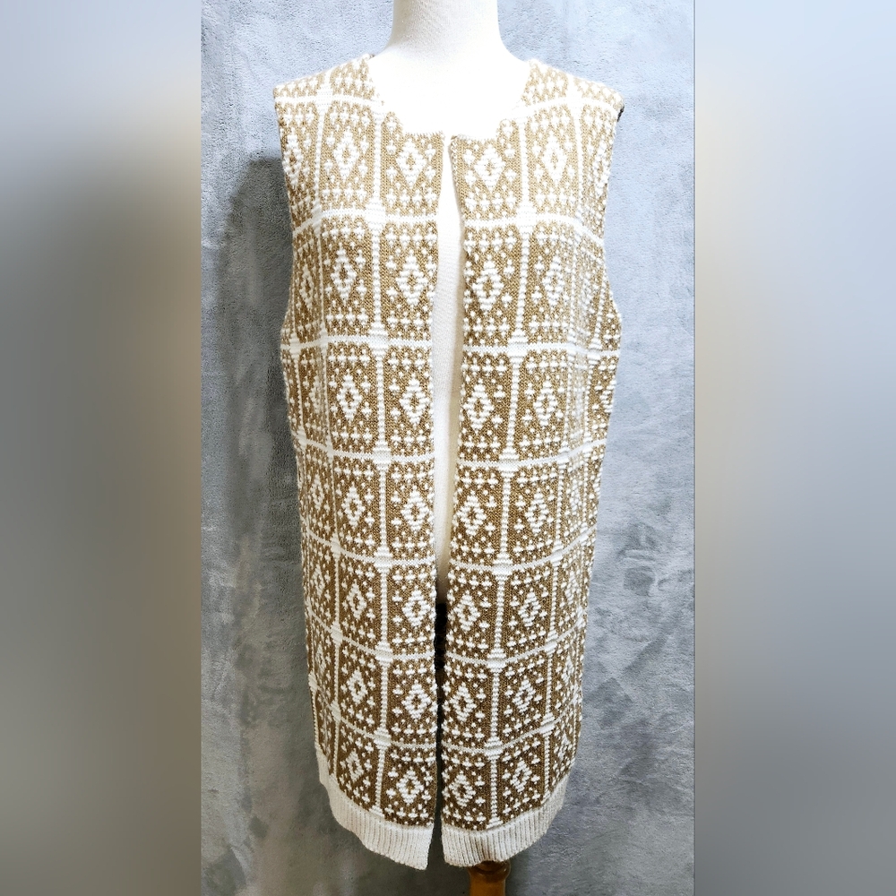 Cocogio Italian Made Wool Alpaca Blend Sweater Cardigan Vest One Size